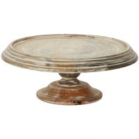 Bessie Glass Cloche Cake Cover with Wooden Base