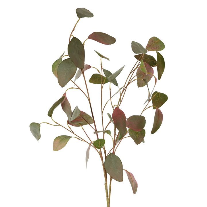 Eucalyptus Spray With 42 Leaves Green & Pink