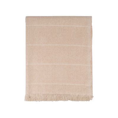 Brushed Wild Stripe Throw Almond