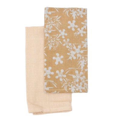 Myrtle Tea Towel Pack 2 Honey