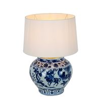 Woody Ceramic Table Lamp Base Blue and White