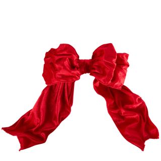 PRE-ORDER Velvet Bow with Clip Red