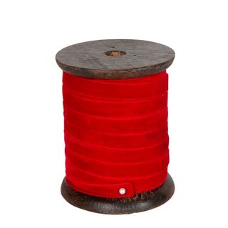 Velvet Ribbon Roll Red 10m