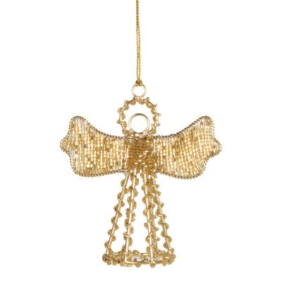 Kastime Beaded Angel Ornament Gold