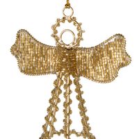 Kastime Beaded Angel Ornament Gold