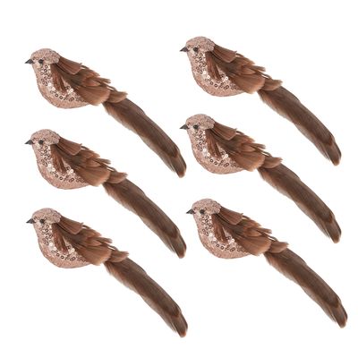 Bardot Sequin Bird Natural Box of 6