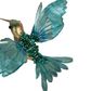 Nephune Glitter Clip On Hummingbird Aquamarine