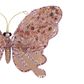 Nephune Glitter Clip On Butterfly Dusty Pink