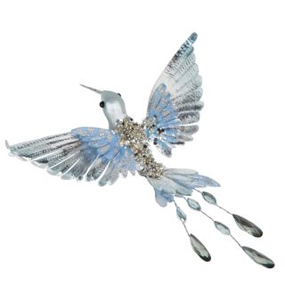 PRE-ORDER Moondance Clip On Hummingbird Decoration Blue