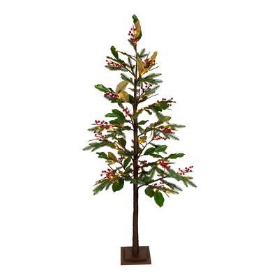 Berel Light Up Red Berry Tree 180cm