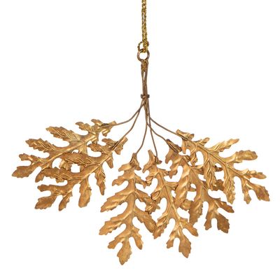 Wilt Holly Leaf Bunch Decoration Gold