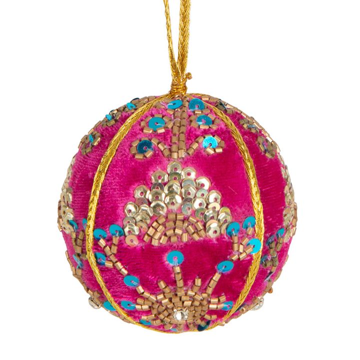 Velvet Blast Bauble Fuchsia