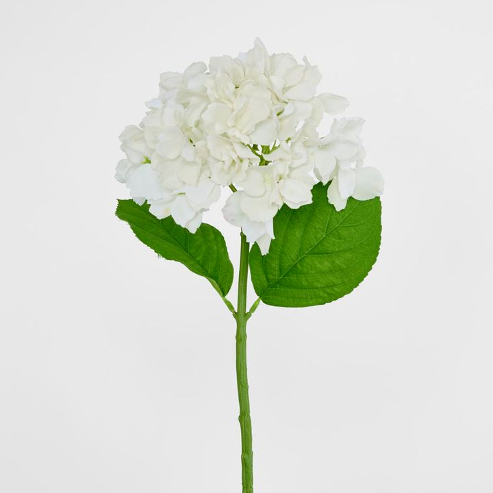 Hydrangea Stem Soft Touch 50cm White