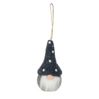 Kikka Gnome Hanging Ornament Blue & Grey