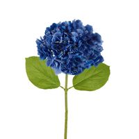 Hydrangea Stem Soft Touch 50cm Electric Blue