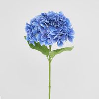 Hydrangea Stem Soft Touch 50cm Electric Blue
