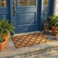 Trellis Coir Doormat with Vinyl Backing Small