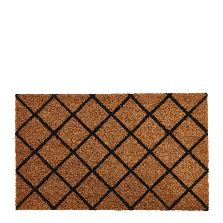 Trellis Coir Doormat with Vinyl Backing Small