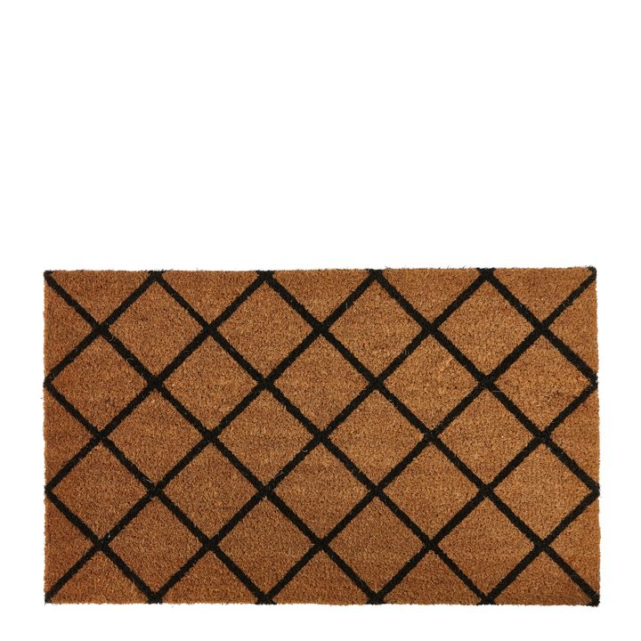 Trellis Coir Doormat with Vinyl Backing Small