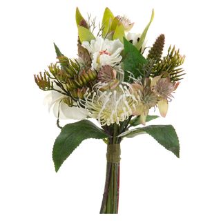 Protea Rose Bouquet 30cm Cream Green