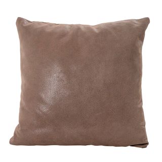 Tibetan Leather Foil Cushion Brown