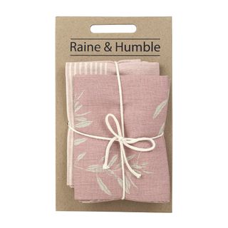 Olive Grove Tea Towel Pack Set of 2 Pink