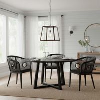Denver Oak Dining Table Black