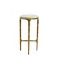 Aries Small Gold Round Marble Side Table