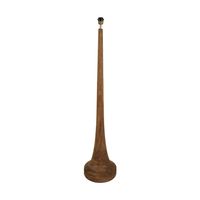 Lancia Large - Dark Natural - Turned Wood Slender Floor Lamp