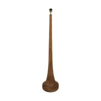 Lancia Large - Dark Natural - Turned Wood Slender Floor Lamp