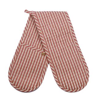 Gingham Double Oven Glove Fig