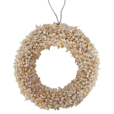 Coastal Shell Wreath Natural