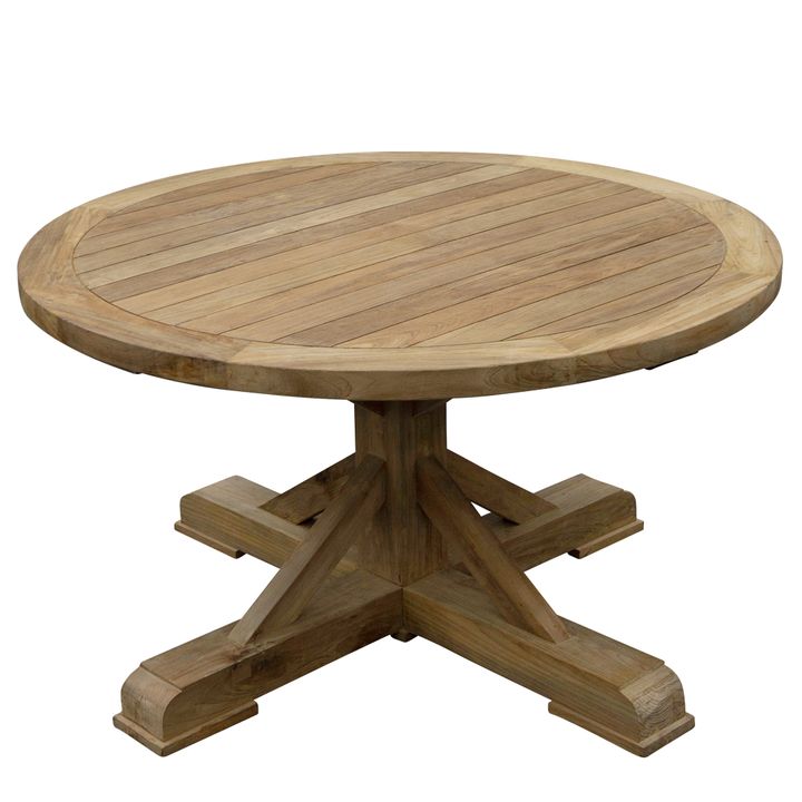 Xena Recycled Teak Round Table -Outdoor