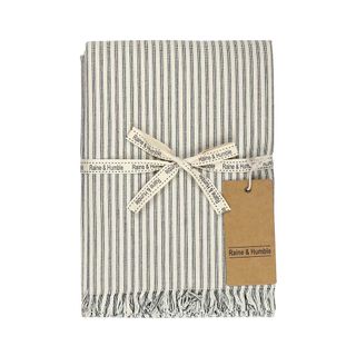 PRE-ORDER Manor Stripe Tablecloth Charcoal