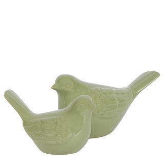 PRE-ORDER Culver Ceramic Bird Set of 2 Green