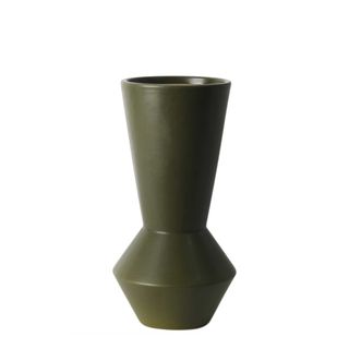 Isola Ceramic Vase Olive Green