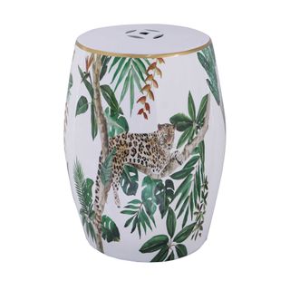 Leopard Ceramic Stool