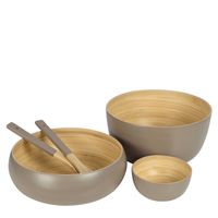 Blana Deep Bamboo Bowl Grey