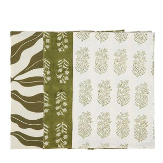 PRE-ORDER Borneo Cotton Tea Towel Set of 3 Green