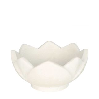 Lotus Marble Bowl Small White