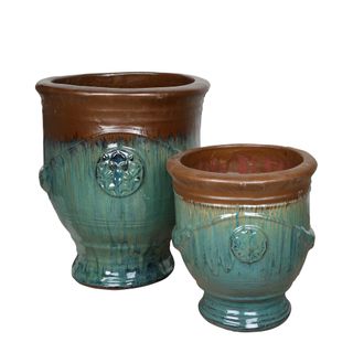 PRE-ORDER Limoges Planter Set of Two Green