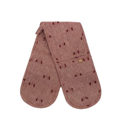 Tuft Double Oven Glove Ruby