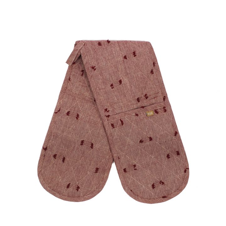 Tuft Double Oven Glove Ruby