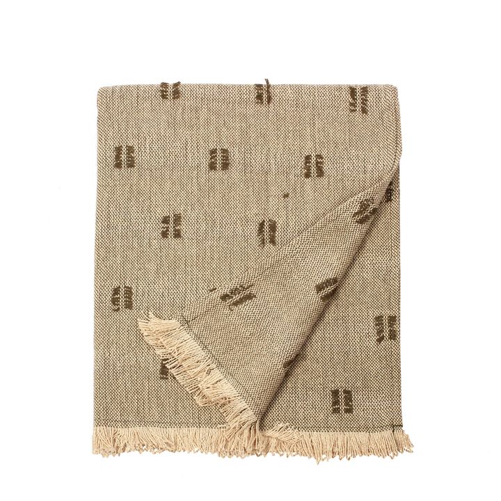 Tuft Style Throw Burnt Olive