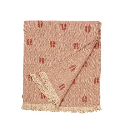 Tuft Style Throw Rose Dawn