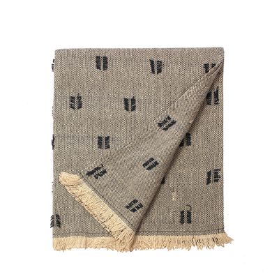 Tuft Style Throw Dark Slate