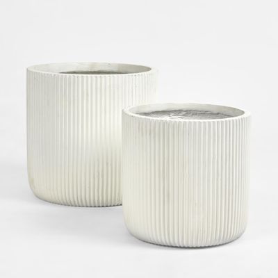 Zagg Small Planters Set of Two White