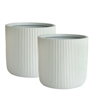 PRE-ORDER Zagg Large Planters Set of Two White