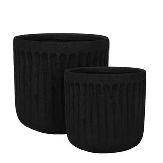 PRE-ORDER Alpers Planters Set of Two Black