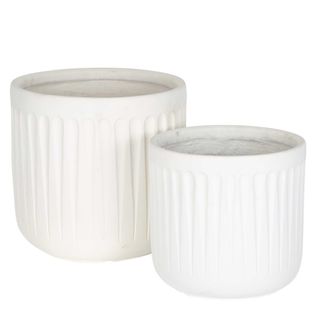 PRE-ORDER Alpers Planters Set of Two White